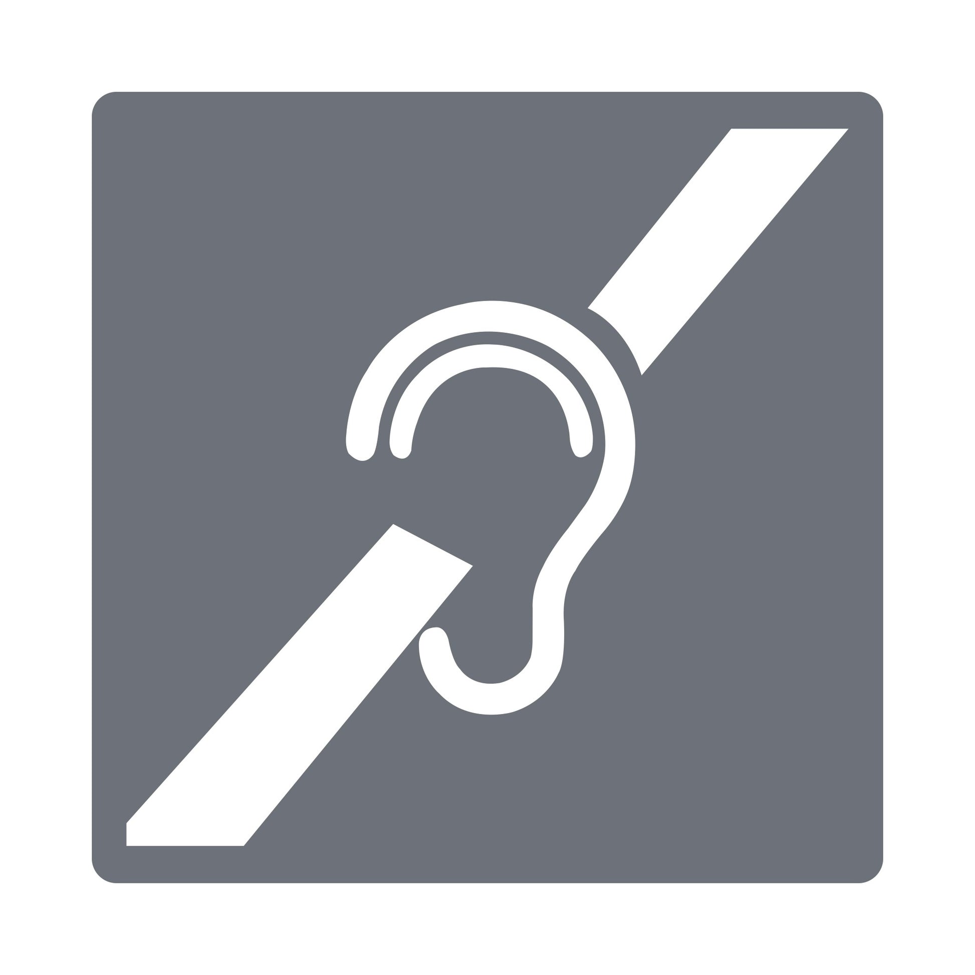 Acrylic Made Hear Earing Sign Square Acrylic Sign