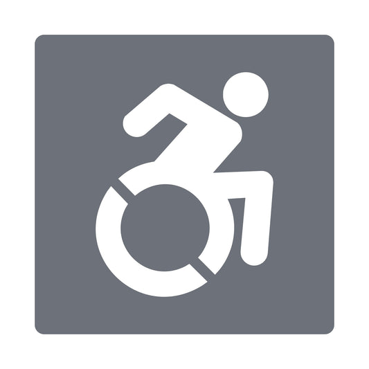 Acrylic Painted Background Printed Graphic Sign Disabled Sign