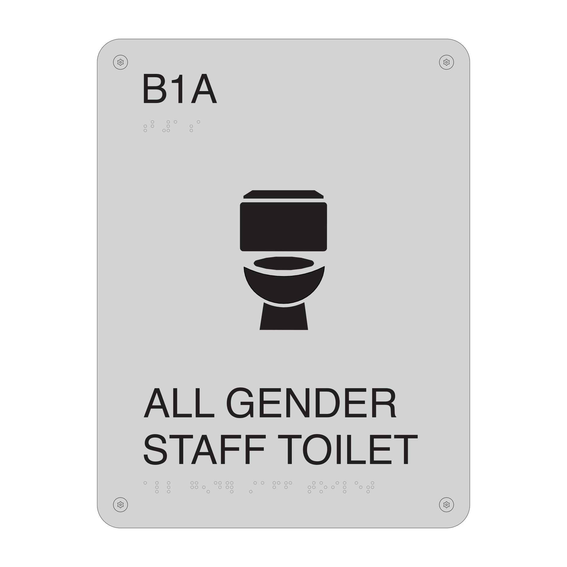 All Gender Staff Toilet Sign Cnc Routed Intergrity Sign