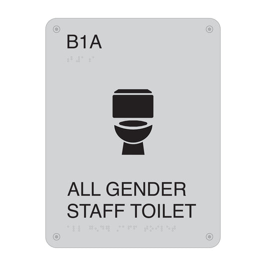 All Gender Staff Toilet Sign Cnc Routed Intergrity Sign