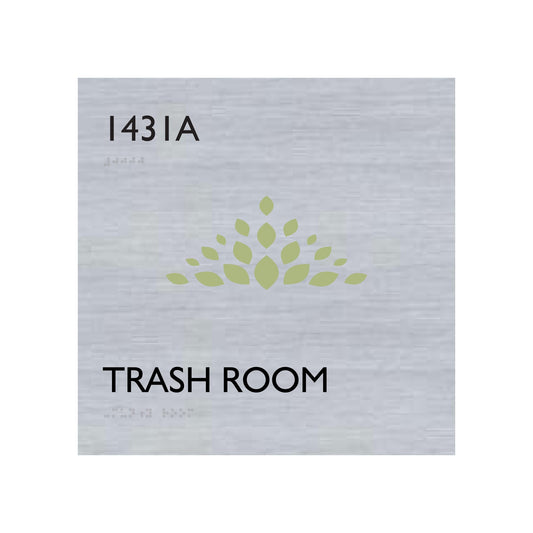 Aluminum Composite Panel Trash Room Sign