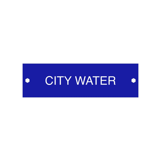 City Water Sign