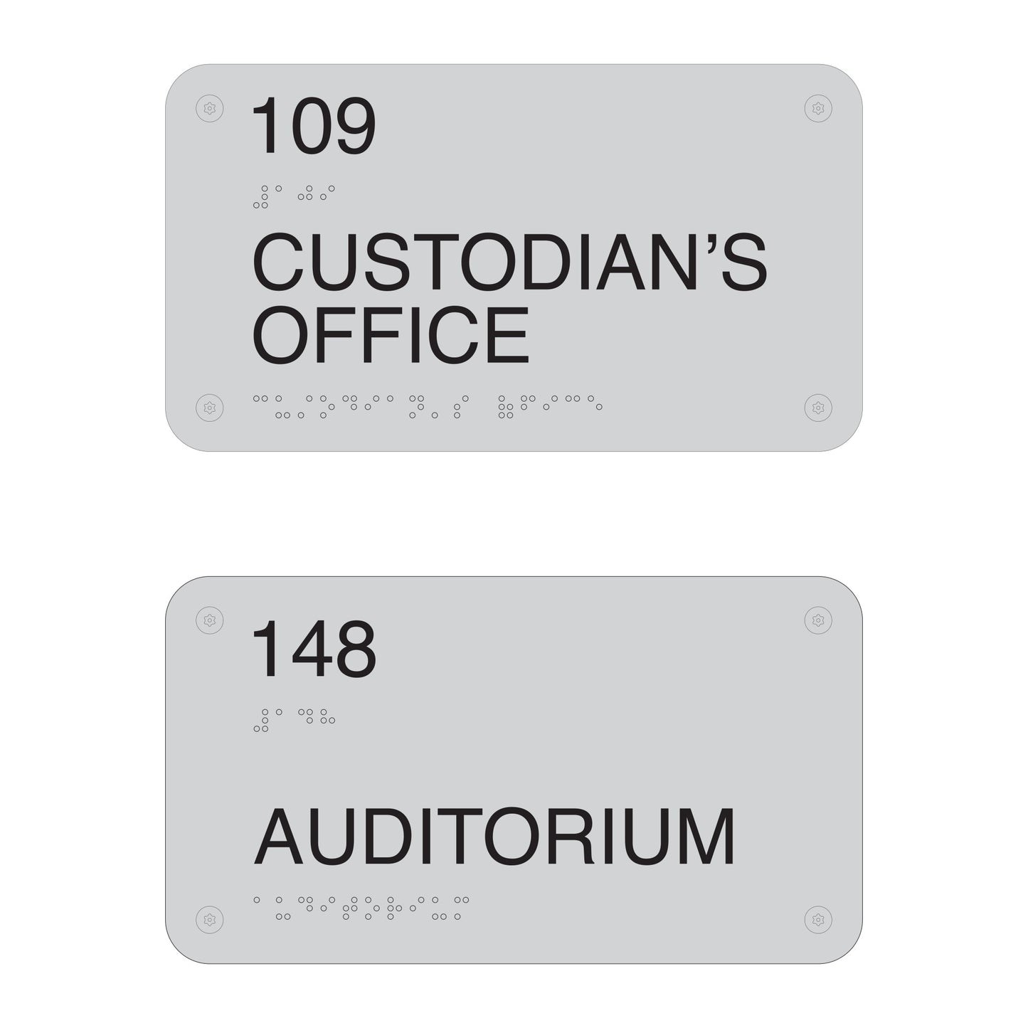 Custodian Office 109 Ada Sign