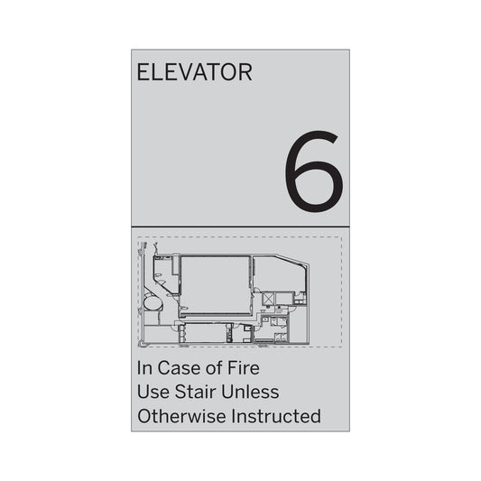 Egress Map Elevator Sign Floor Plan Sign In Case Of Fire