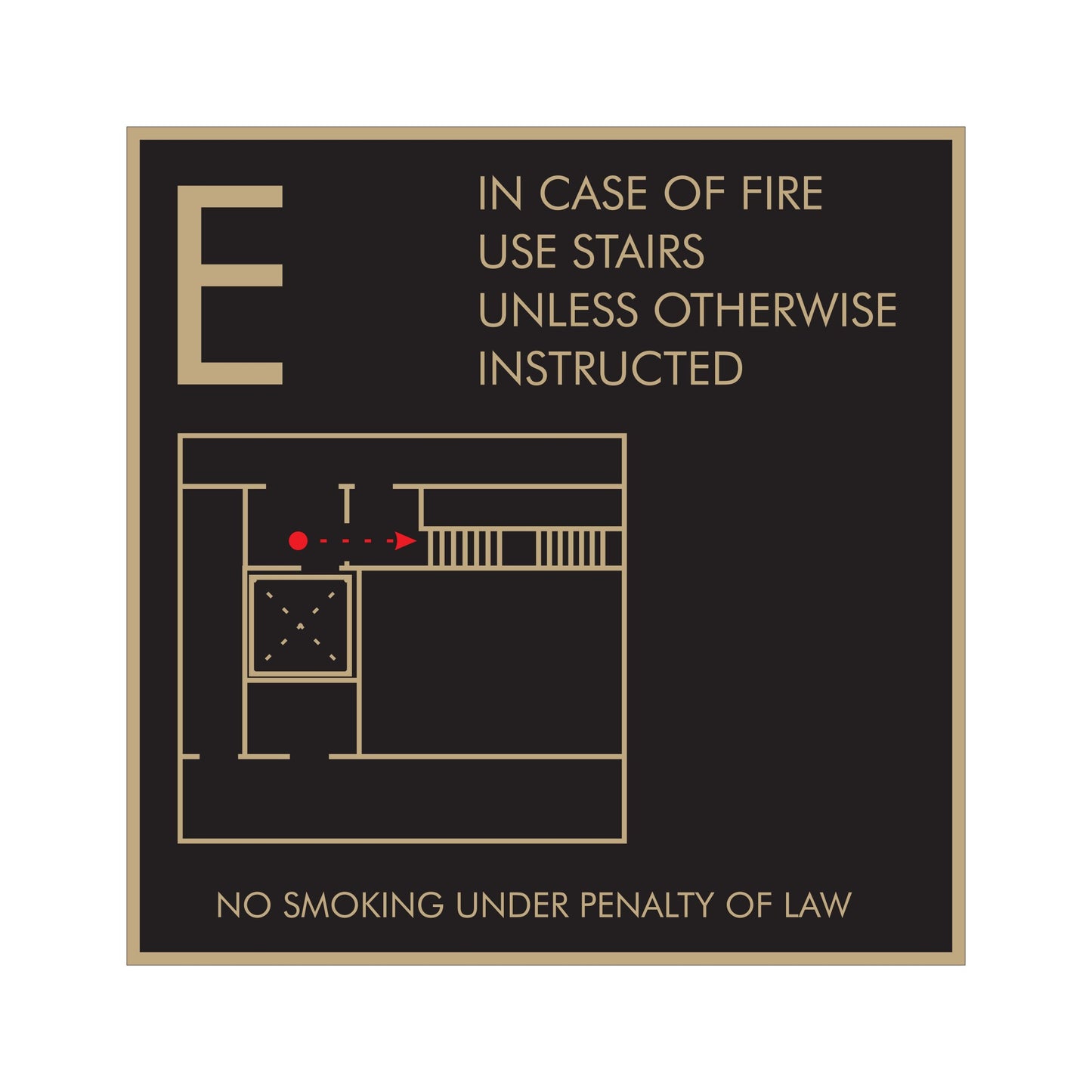 Egress Map Sign Fill Painting Black And Red