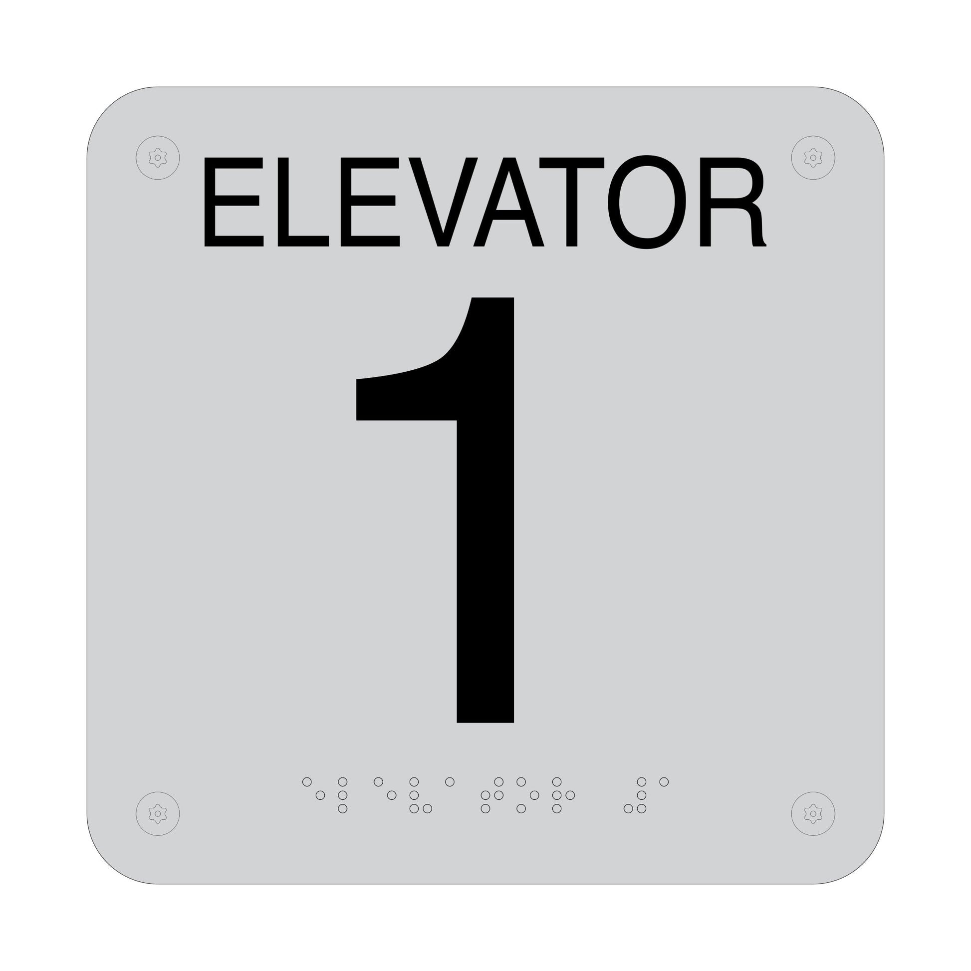 Elevator 1 Ada Sign Aluminum Cnc Made