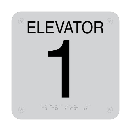 Elevator 1 Ada Sign Aluminum Cnc Made