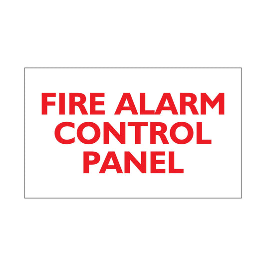 Fire Alarm Control Panel Sign Painted White