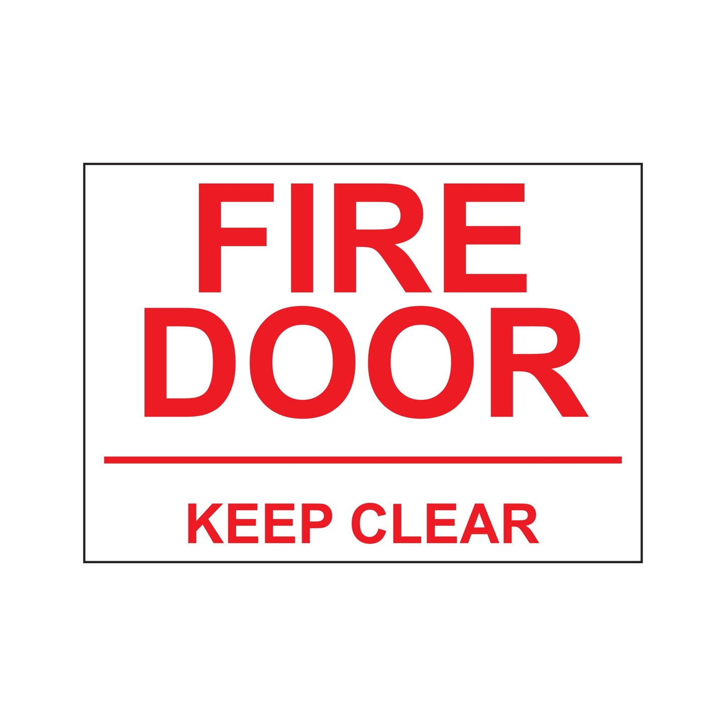 Fire Door Keep Clear Sign Aluminum Cnc Engraved Sign