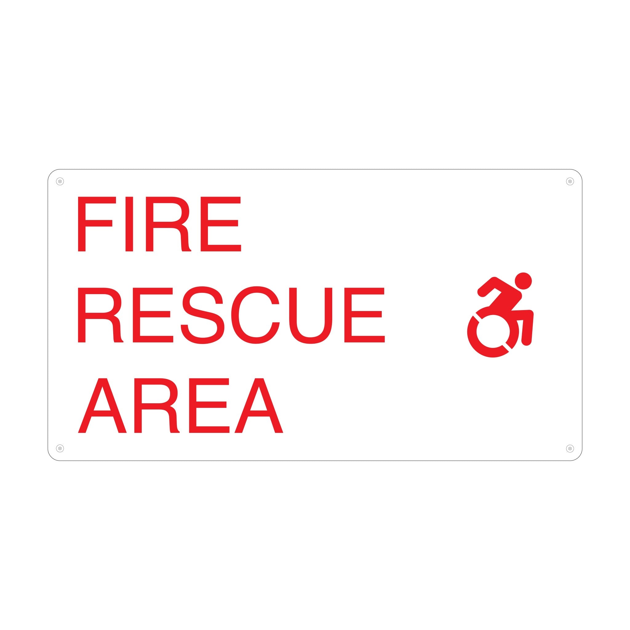 Fire Rescue Area Painted Red And White Sign – Letter Signs In California