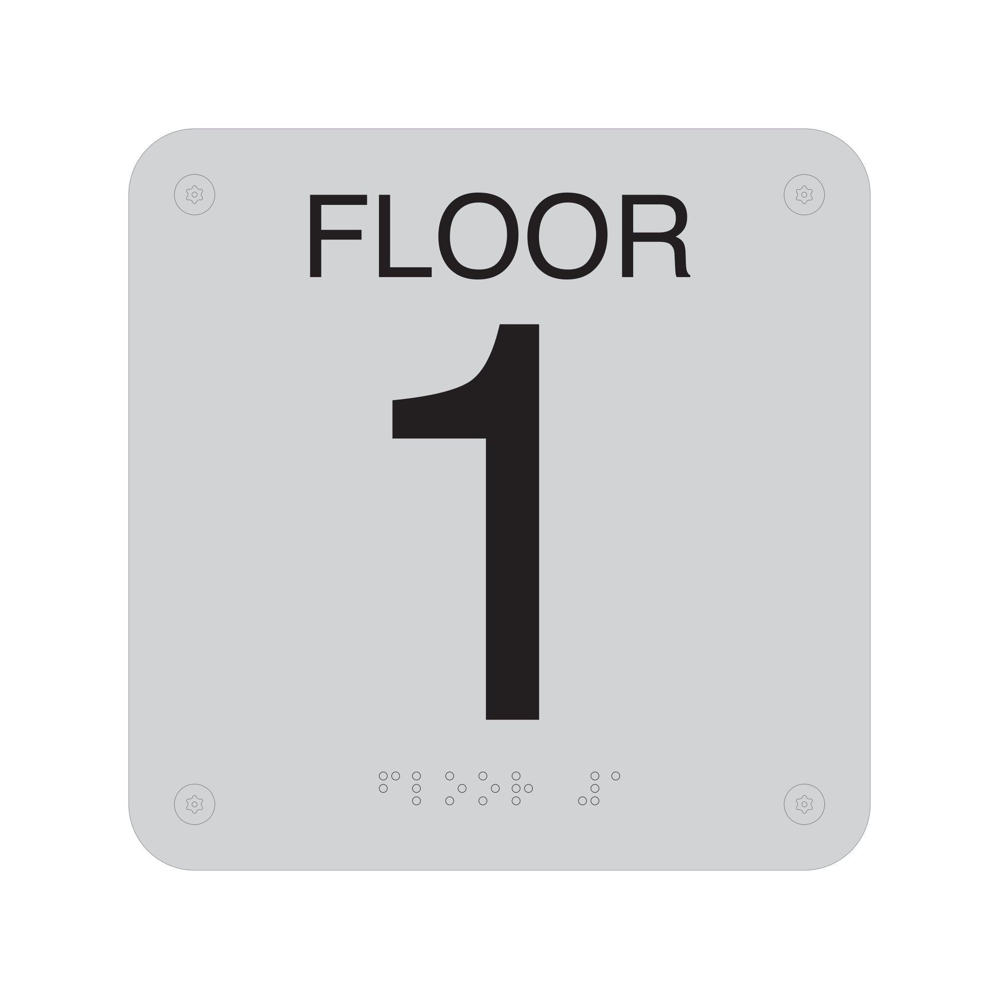 Floor 1 Ada Sign4 4inch By 4 Inch Ada Sign