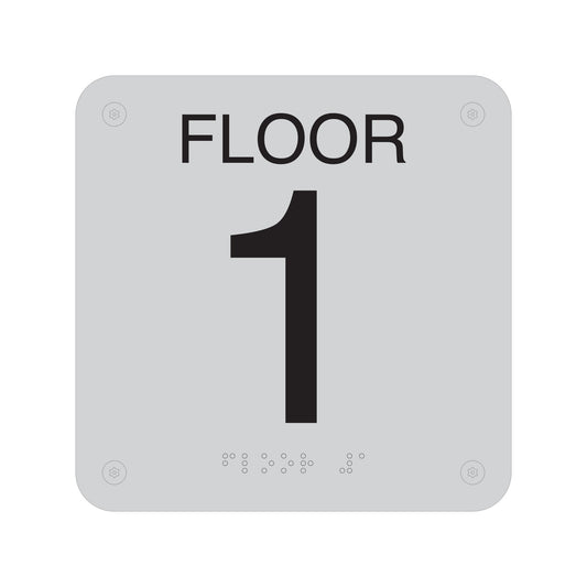 Floor 1 Ada Sign4 4inch By 4 Inch Ada Sign