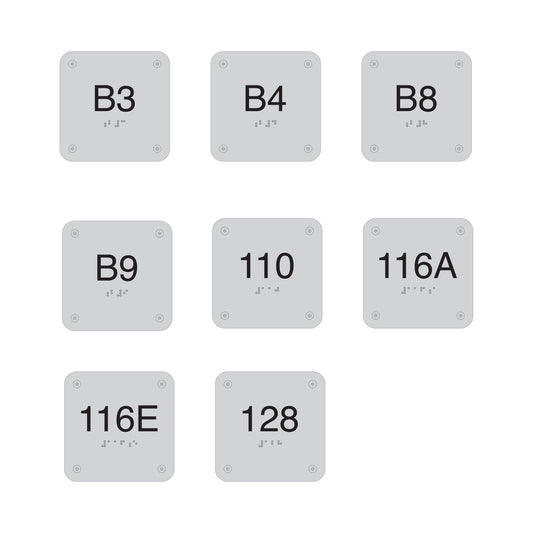 Floor Level B3 B4 Sign Aluminum Ada Sign