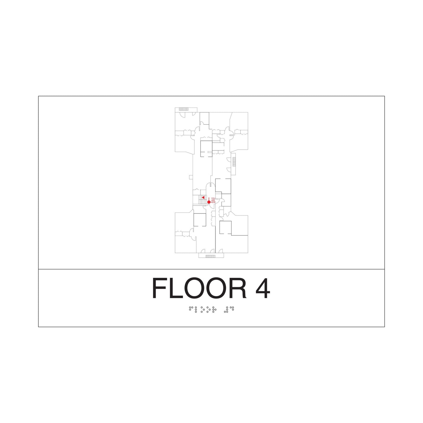 Floor Map Sign Plan Sign Painted White