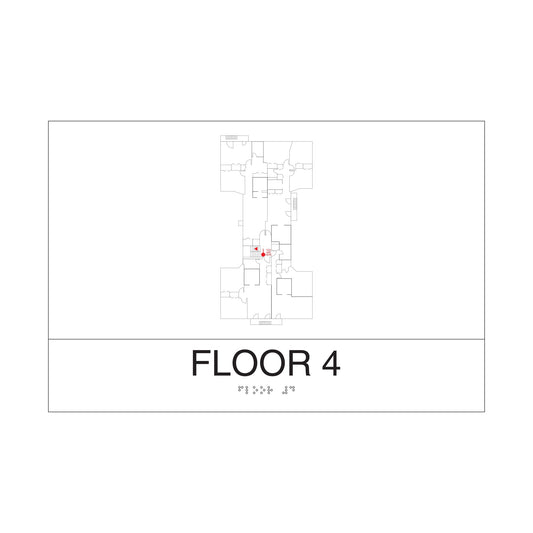 Floor Map Sign Plan Sign Painted White