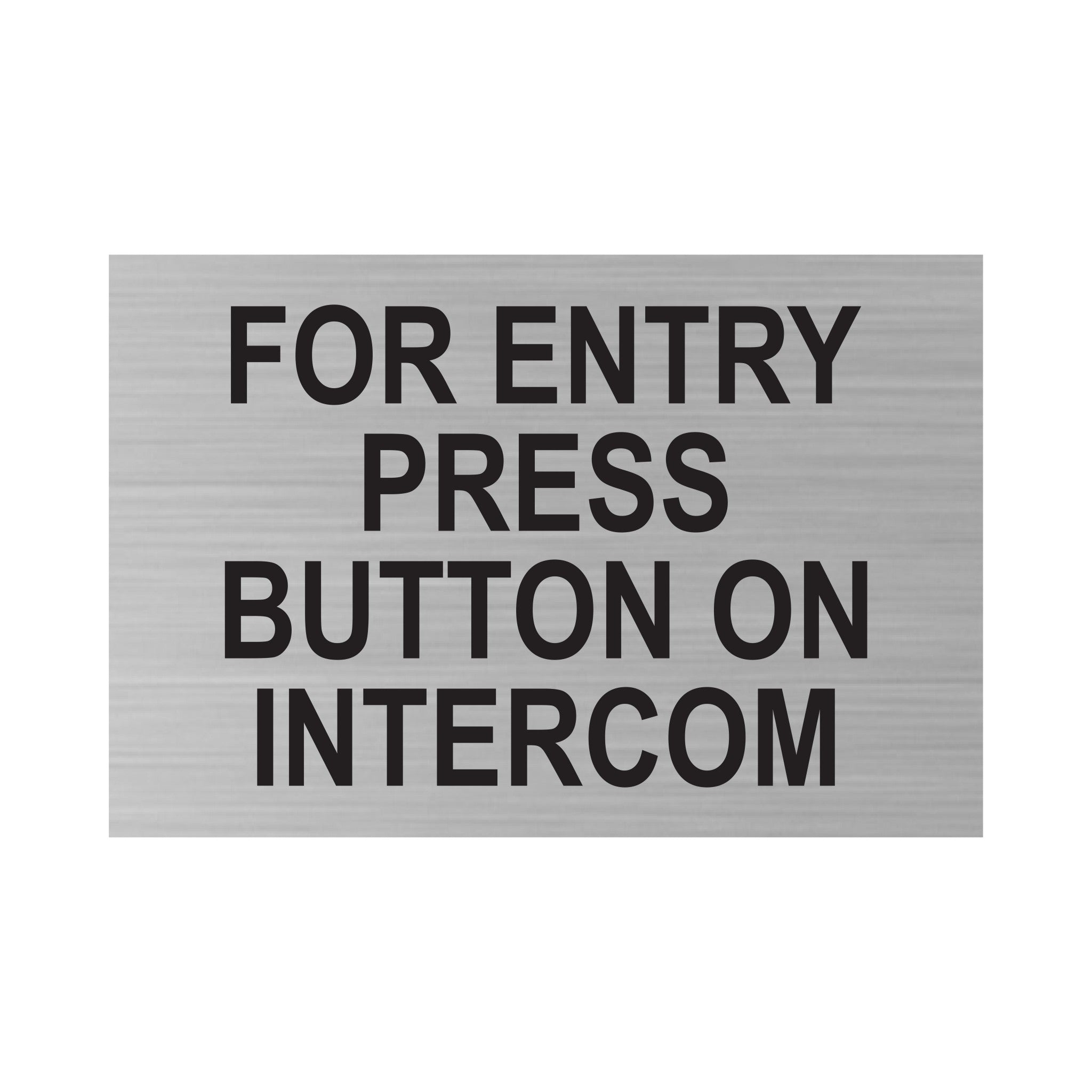 Entry Contact Sign For Entry Press Button On Intercom Sign – Letter Signs In California
