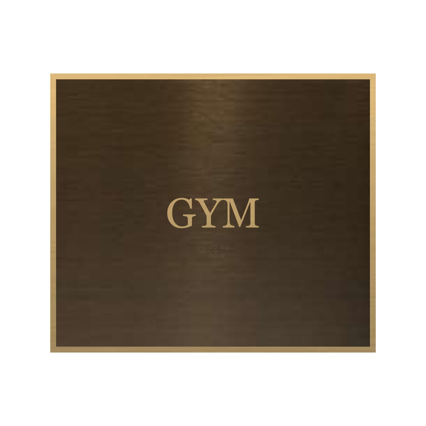 Gym Brass Sign Square Brass Sign