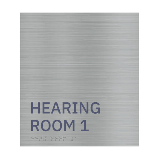 Hearing Room 1 Brushed Sign