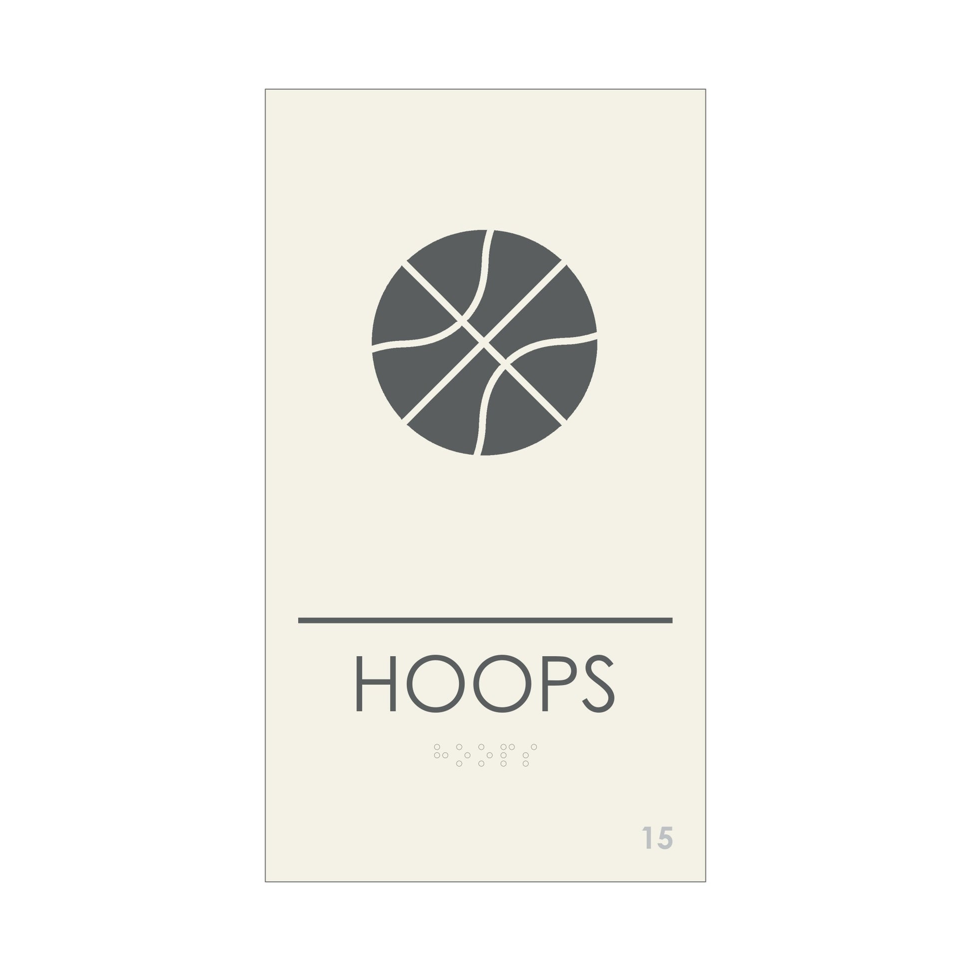 Hoops Ada Sign Made Of Printed Painted Acrylic