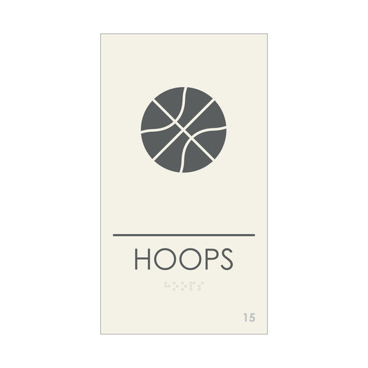 Hoops Ada Sign Made Of Printed Painted Acrylic