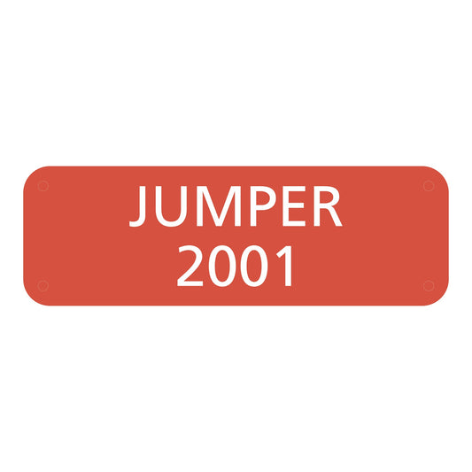 Jumper 2001 Painted Red Sign