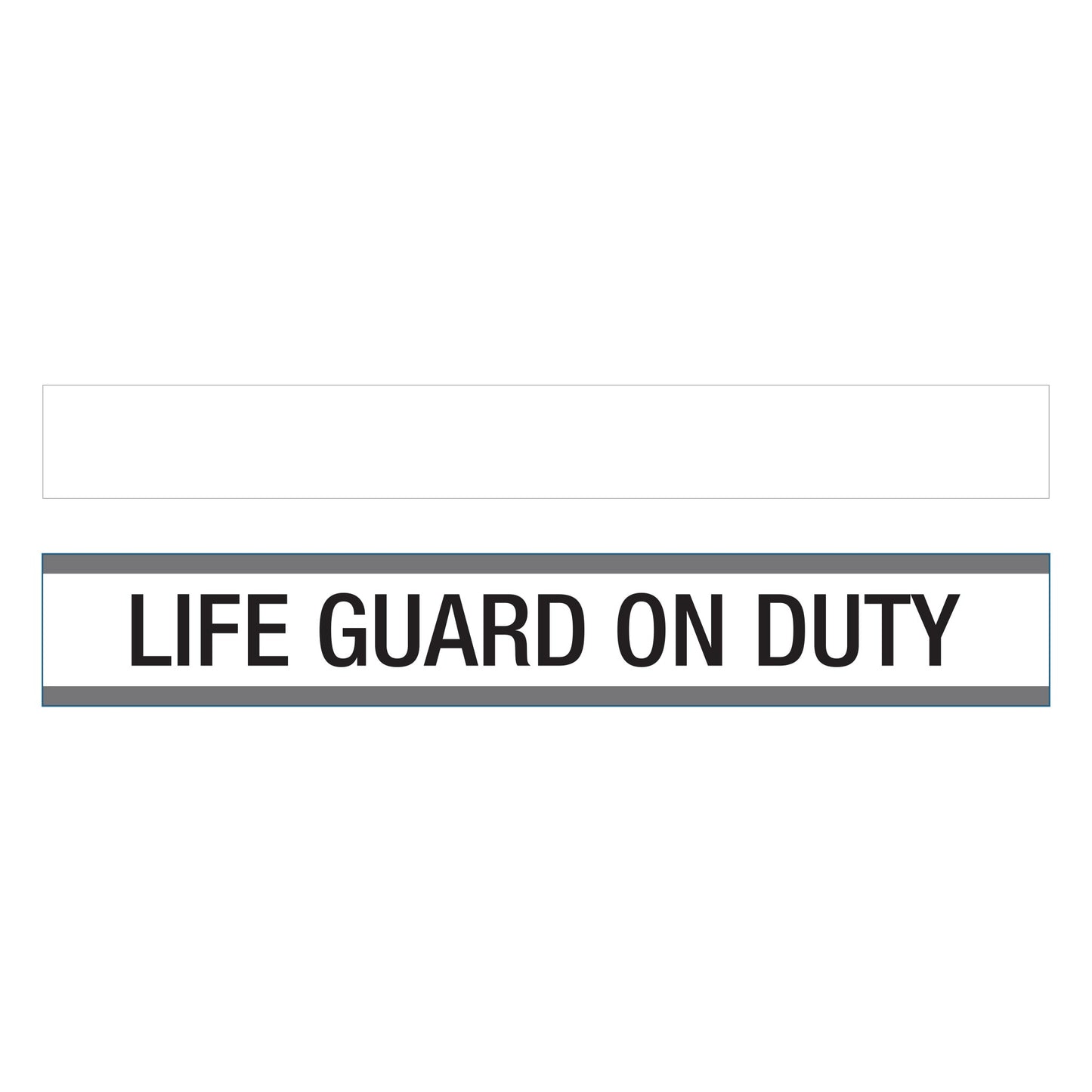 Life Guard On Duty Sign Slot In Slide In Panel Replaceable
