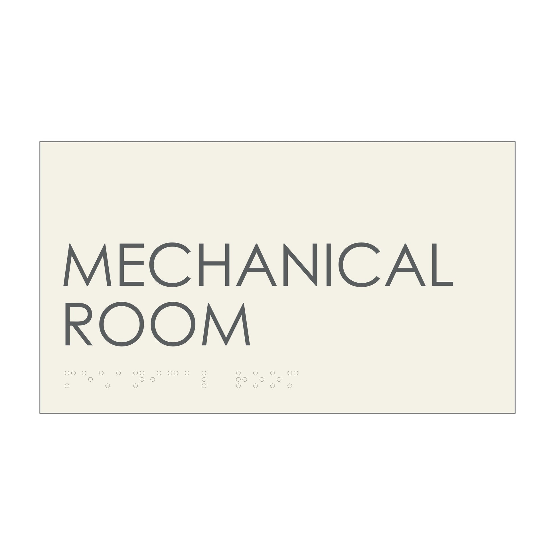 Mechanical Room Ada Sign