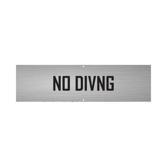 No Diving Sign