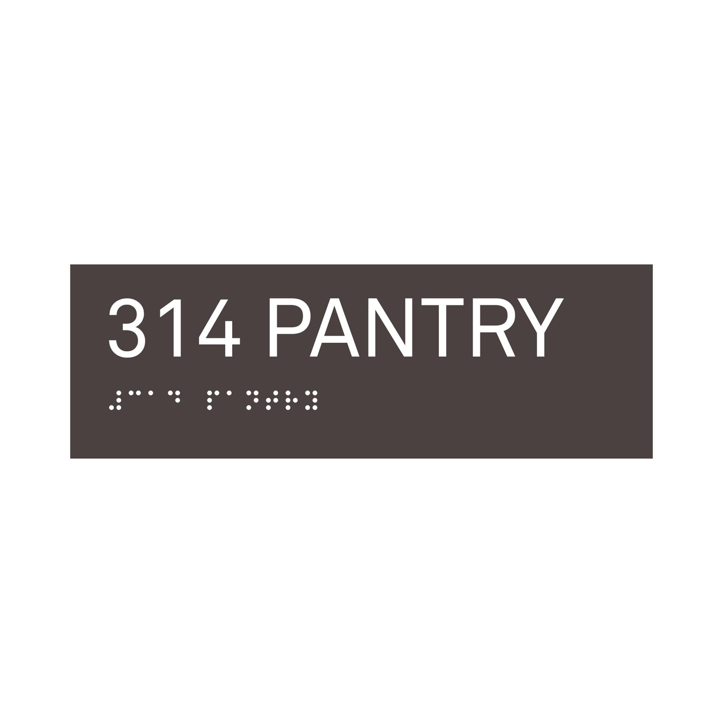 Pantry 314 Sign Black Painted