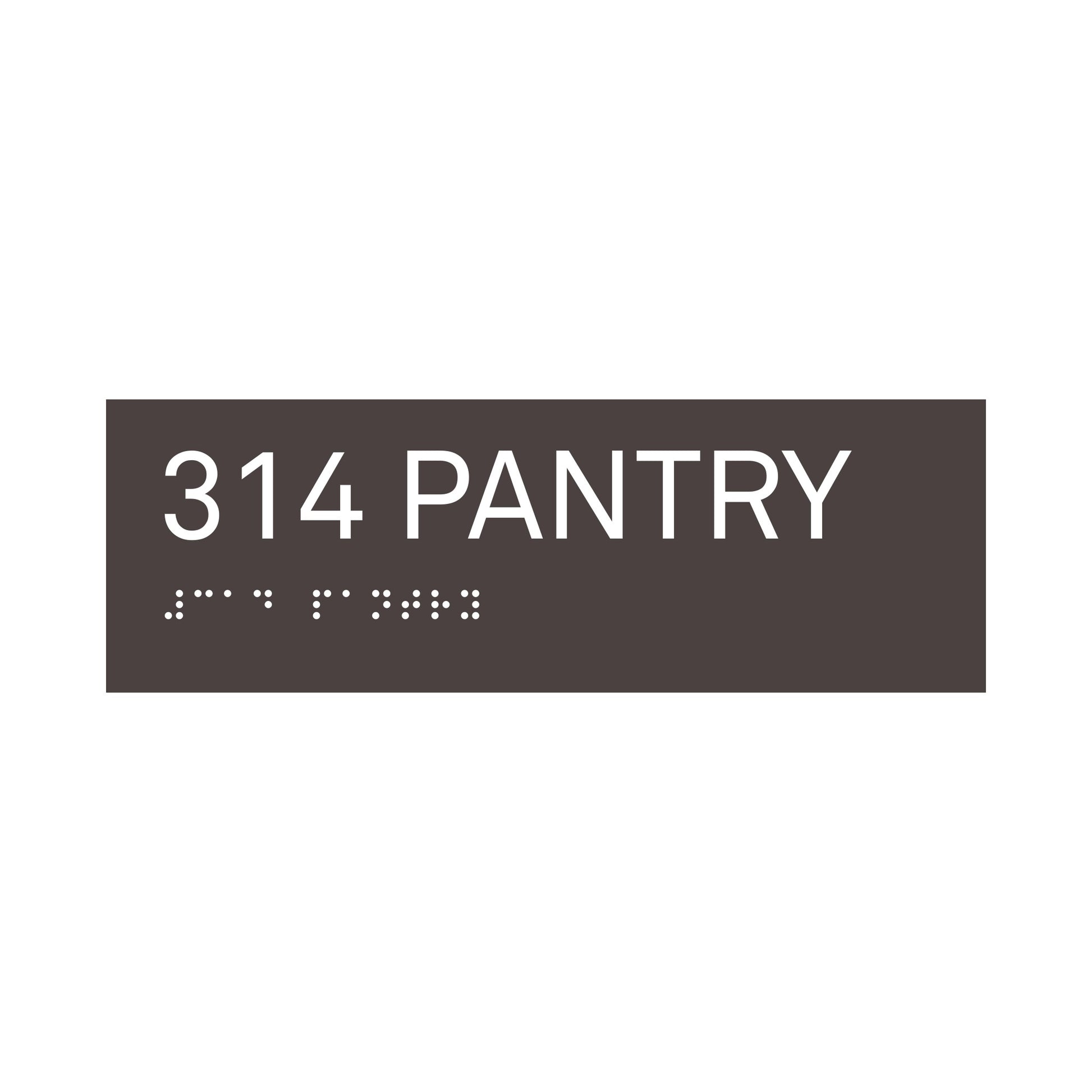 Pantry 314 Sign Black Painted