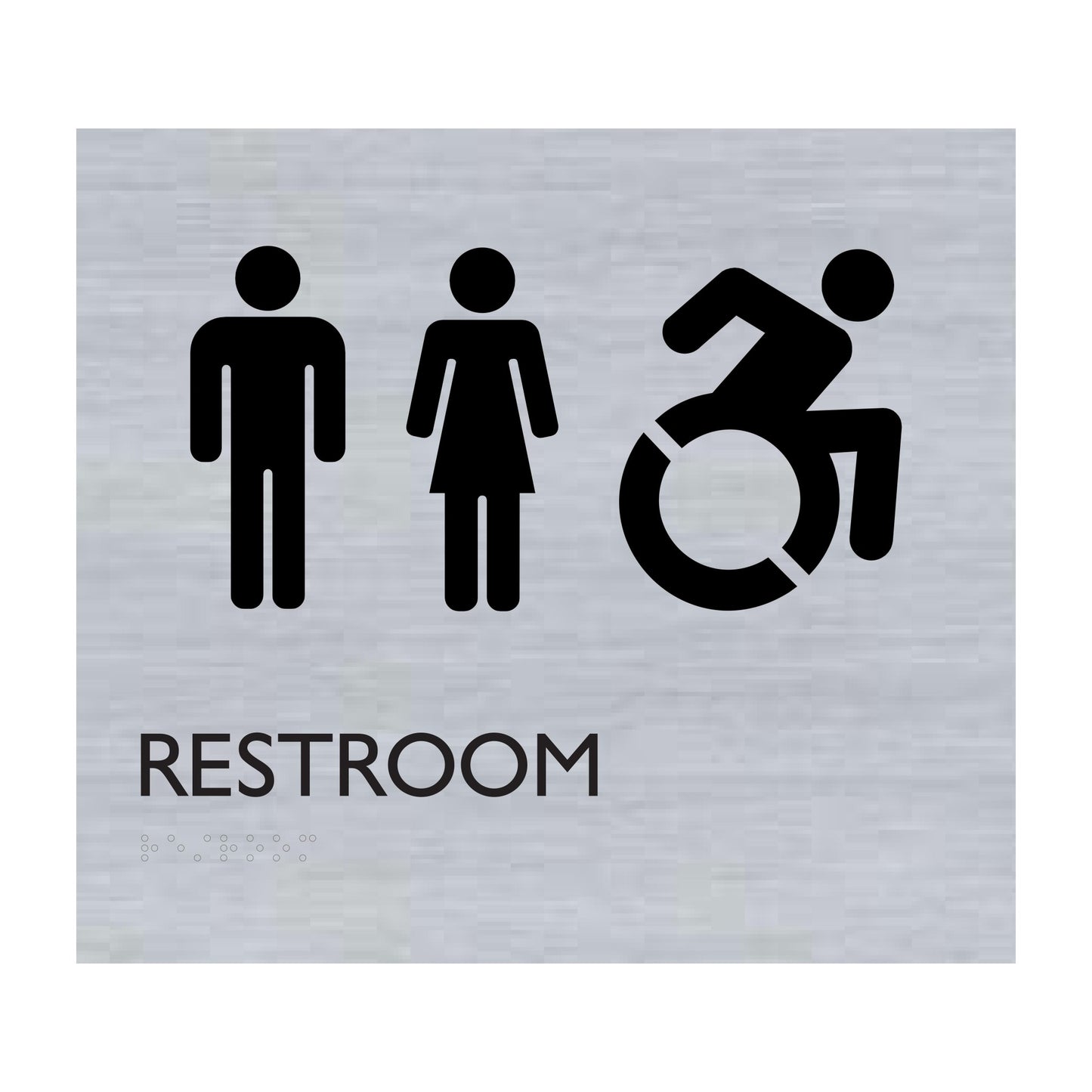 Restroom Women And Men And Disable Sign