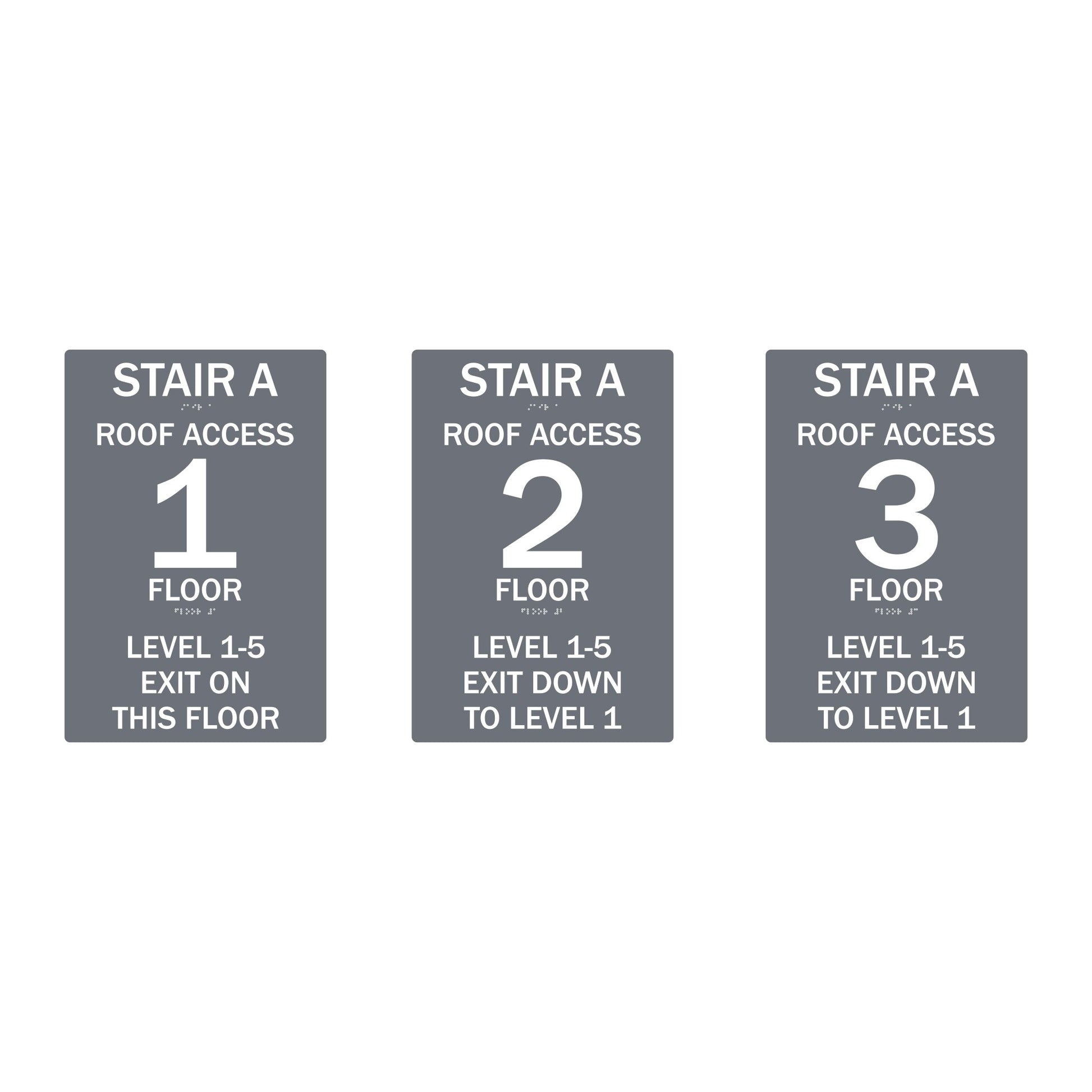 Roof Access Acrylis Floor Sign
