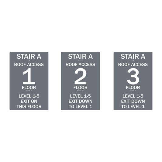 Roof Access Acrylis Floor Sign