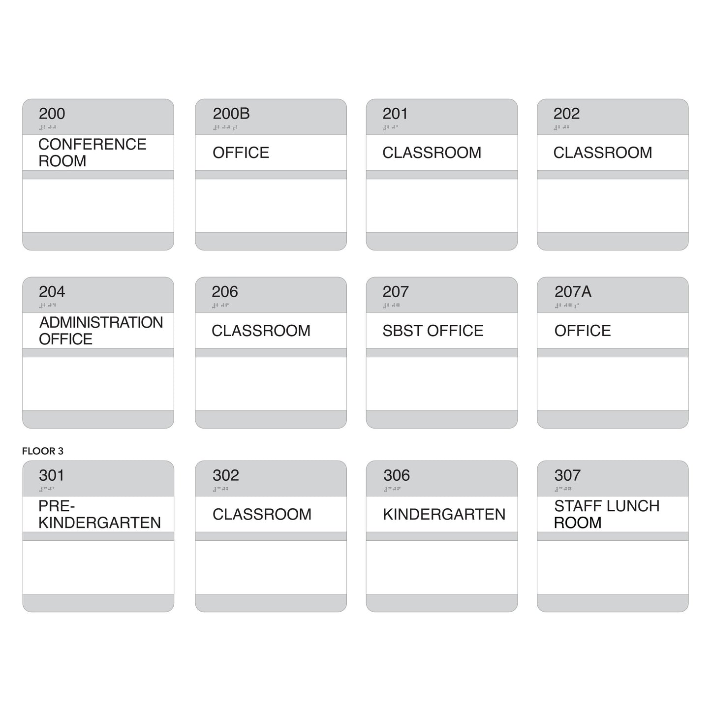 Slotted In Changeable Sign 10mm Thick Aluminum Routed Slot