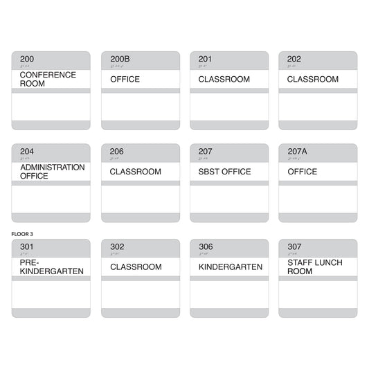 Slotted In Changeable Sign 10mm Thick Aluminum Routed Slot
