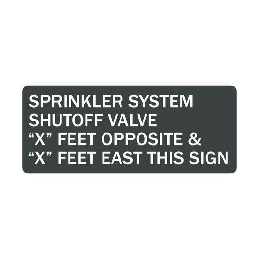 Sprinkler System Sign Painted Color Print Copy Raised Sign