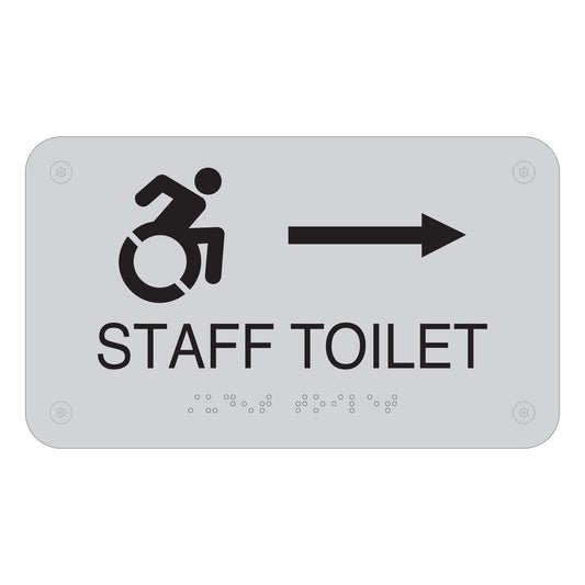 Staff Only Right Sign