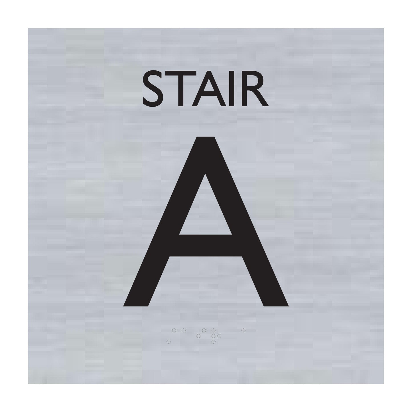 Stair A Aluminum Horizontal Brushed Grain Finish