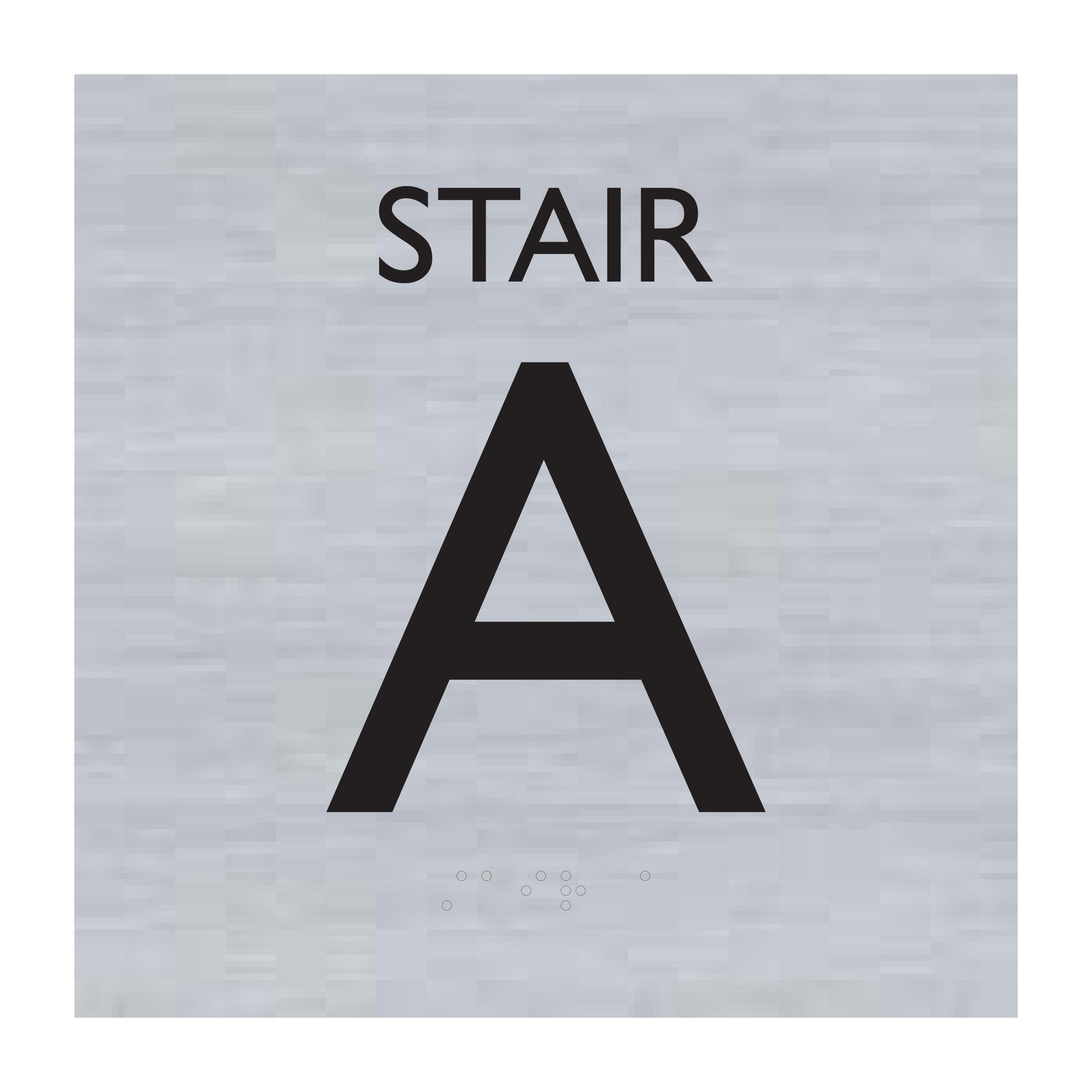 Stair A Aluminum Horizontal Brushed Grain Finish