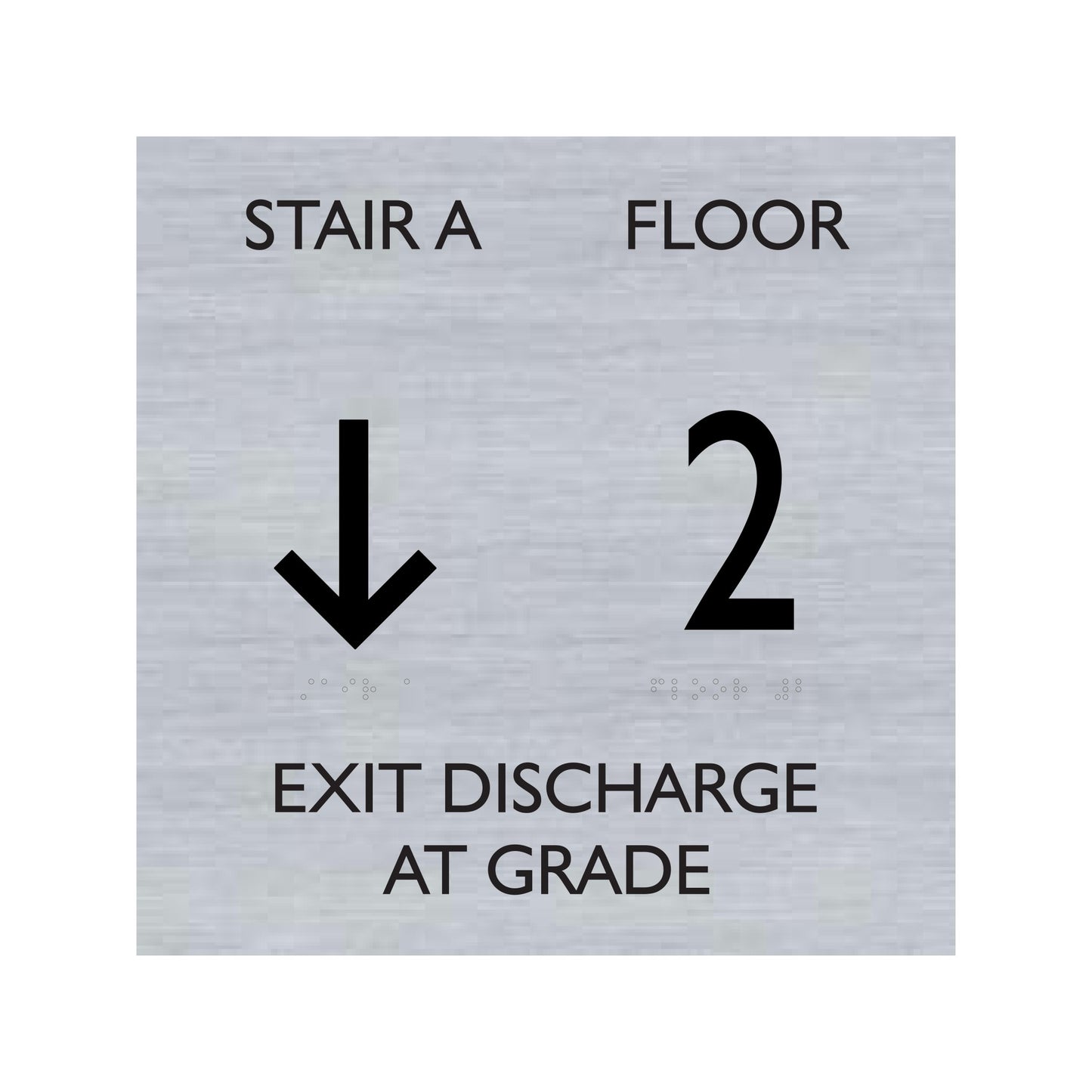 Stair A Floor 2 Exit Discharge At Garde Sign