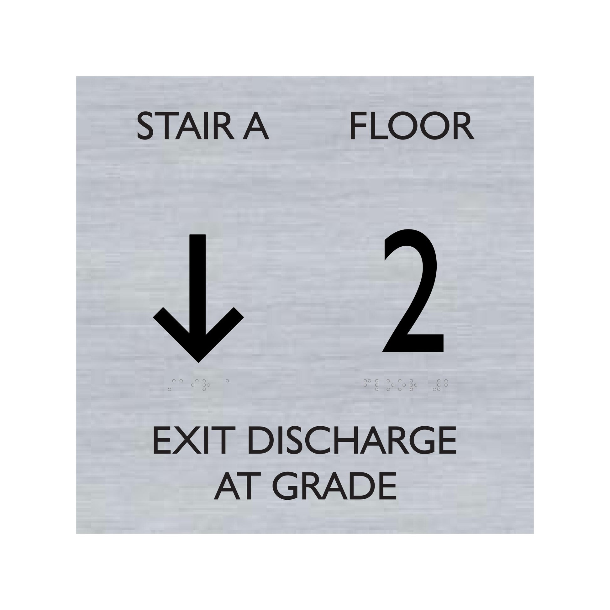 Stair A Floor 2 Exit Discharge At Garde Sign