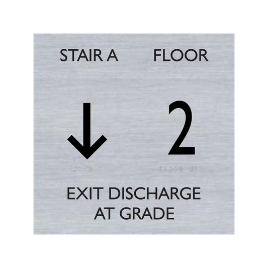 Stair A Floor 2 Exit Discharge At Garde Sign
