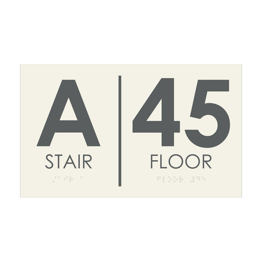 Stair A Floor 45 Sign