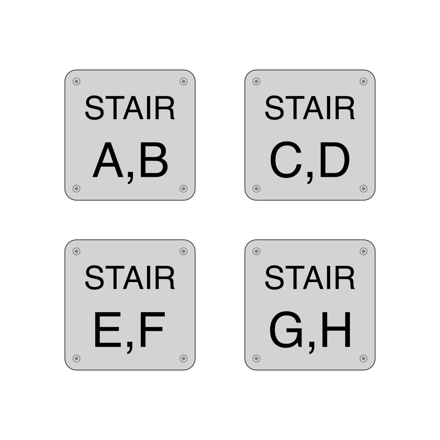 Stair A Stair H Sign