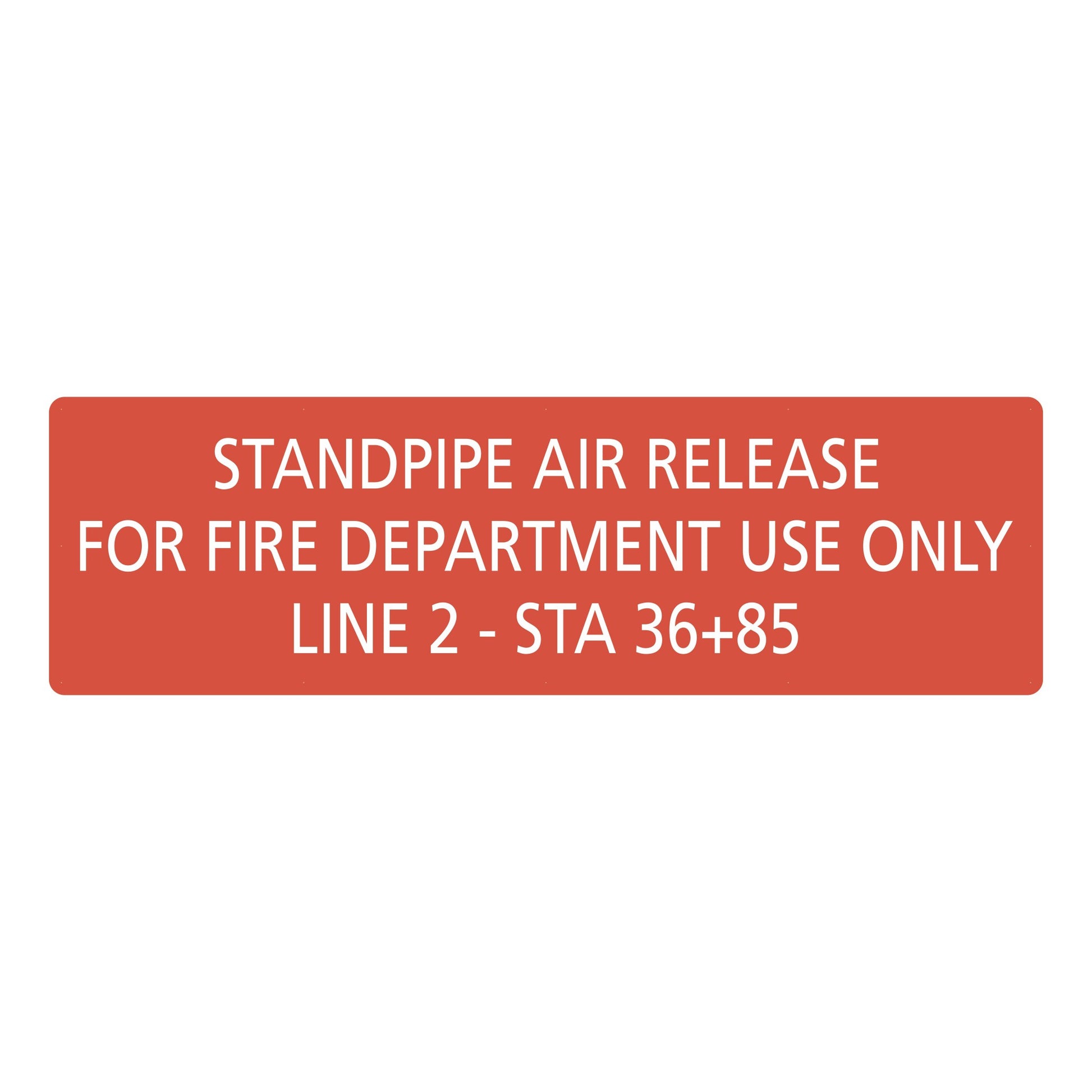 Standpipe Air Release Sign Cnc Routed Alum Plaque
