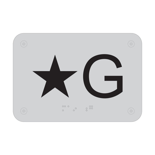 Star G Ada Aluminum Sign