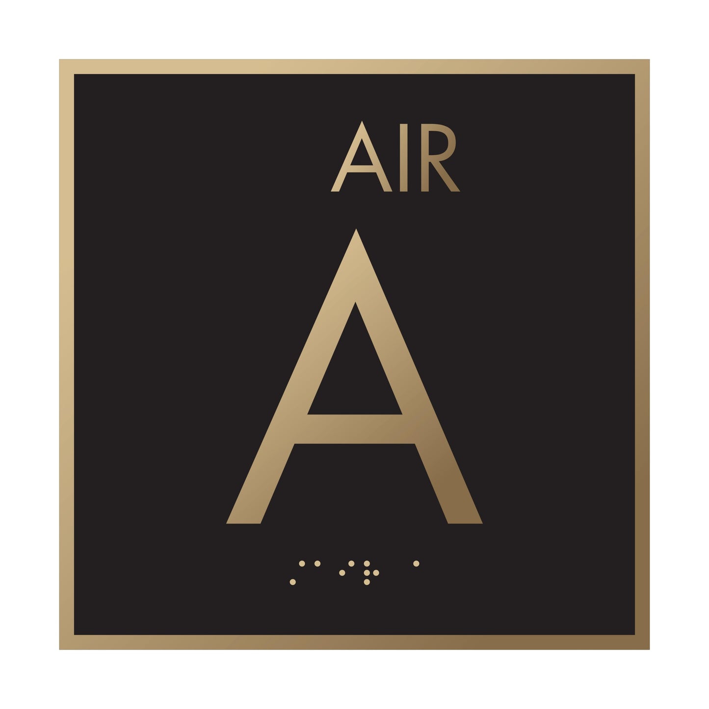 Stair A Ada Sign Brass Etched Sign