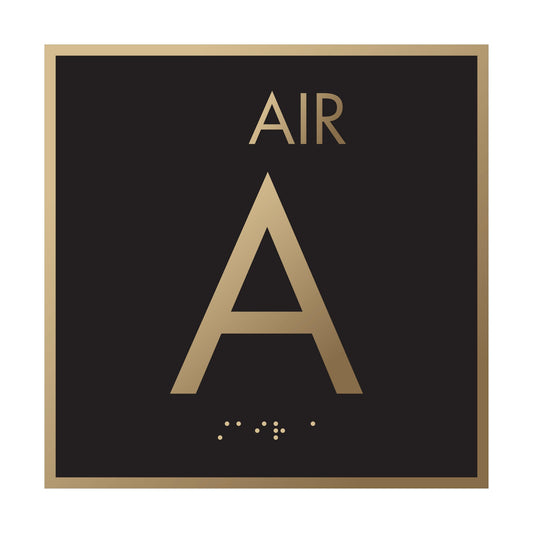 Stair A Ada Sign Brass Etched Sign