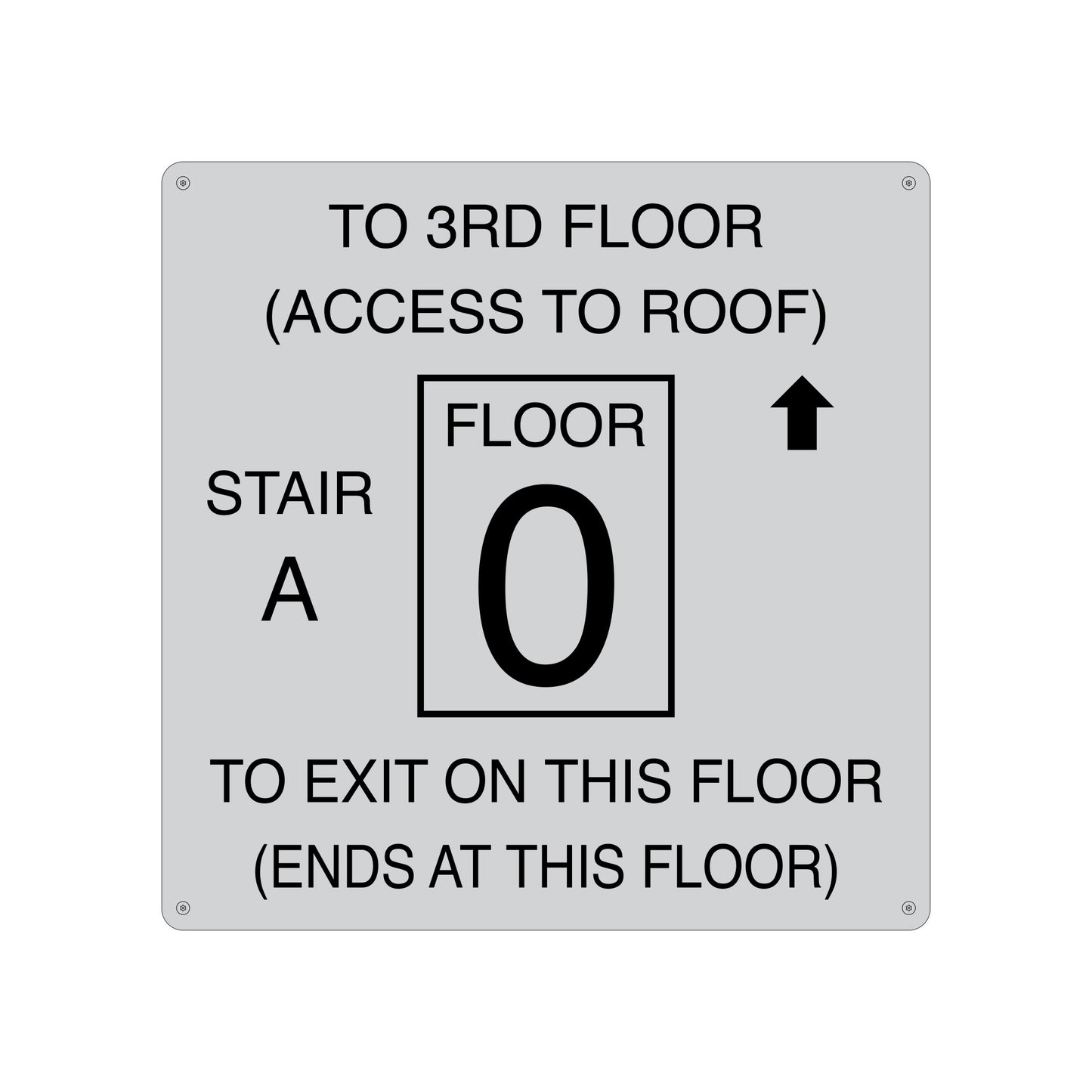 To 3rd Floor Access To Roof Sign