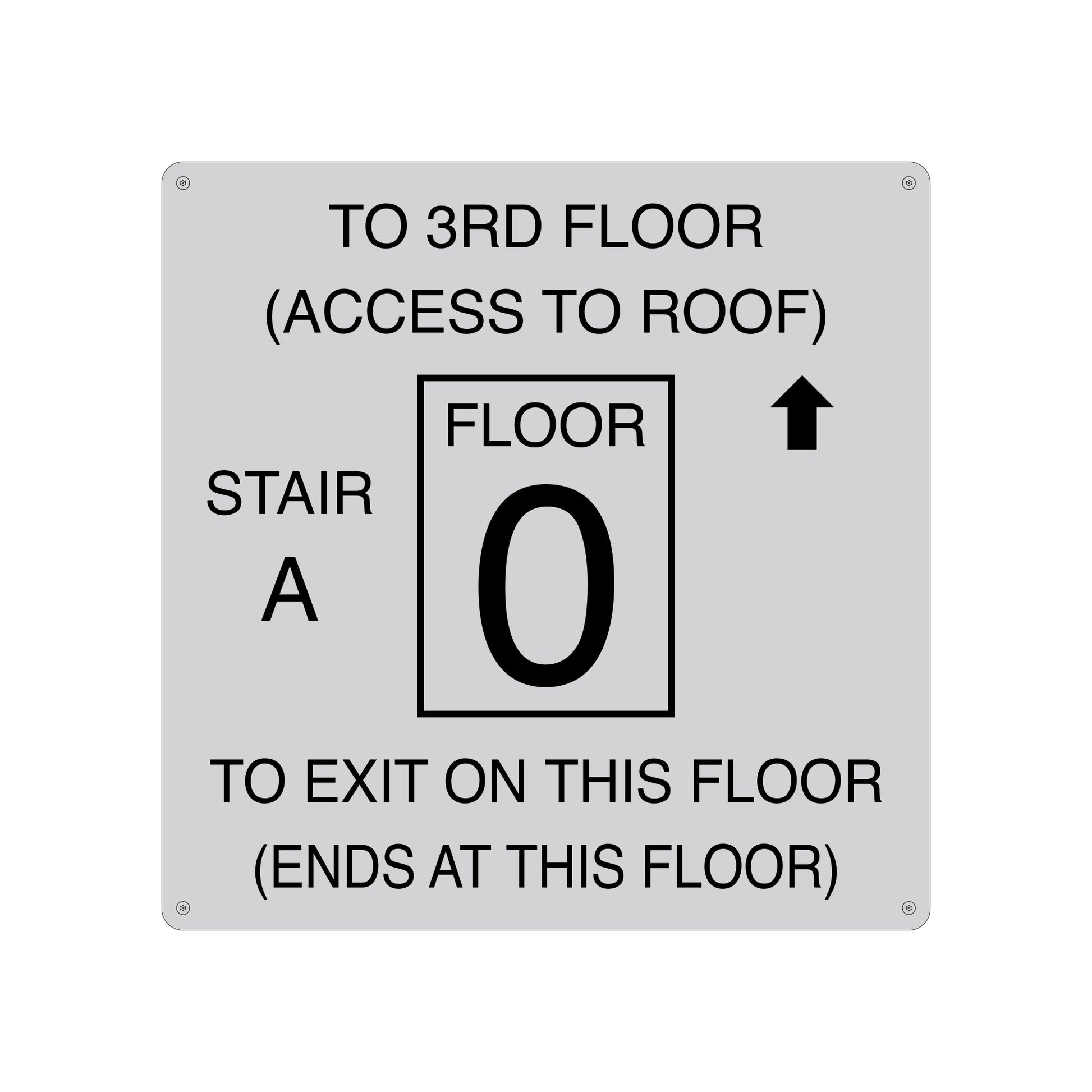 To 3rd Floor Access To Roof Sign